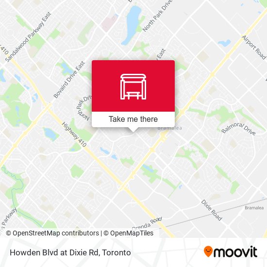 Howden Blvd at Dixie Rd map