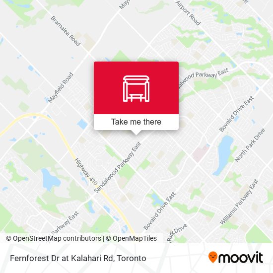 Fernforest Dr at Kalahari Rd map