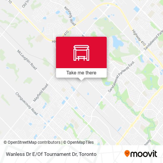 Wanless Dr E/Of Tournament Dr map