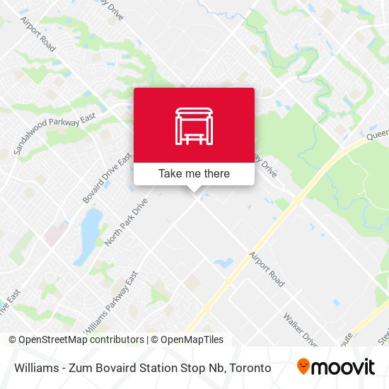 Williams - Zum Bovaird Station Stop Nb map