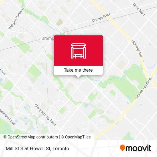 Mill St S at Howell St map