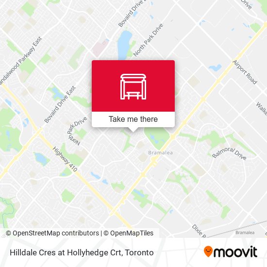 Hilldale Cres at Hollyhedge Crt plan