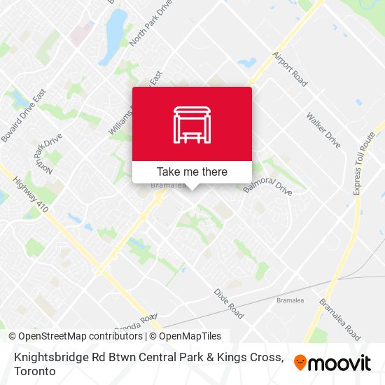 Knightsbridge Rd Btwn Central Park & Kings Cross map