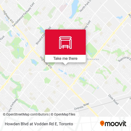 Howden Blvd at Vodden Rd E map