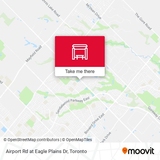 Airport Rd at Eagle Plains Dr map