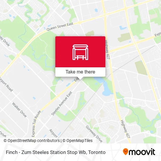 Finch - Zum Steeles Station Stop Wb map