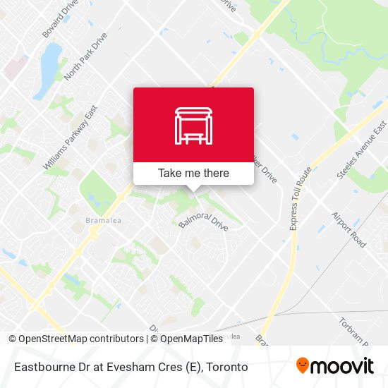 Eastbourne Dr at Evesham Cres map