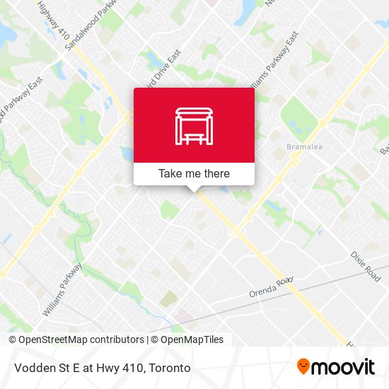Vodden St E at Hwy 410 map