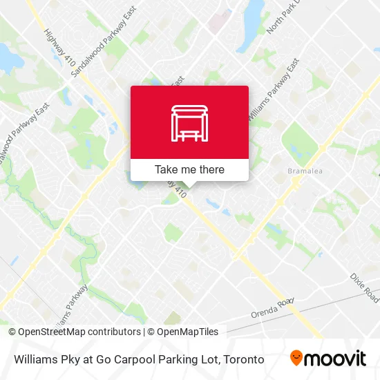 Williams Pky at Go Carpool Parking Lot map
