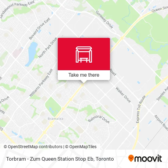Torbram - Zum Queen Station Stop Eb map