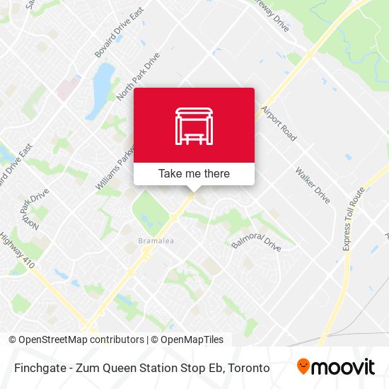 Finchgate - Zum Queen Station Stop Eb map