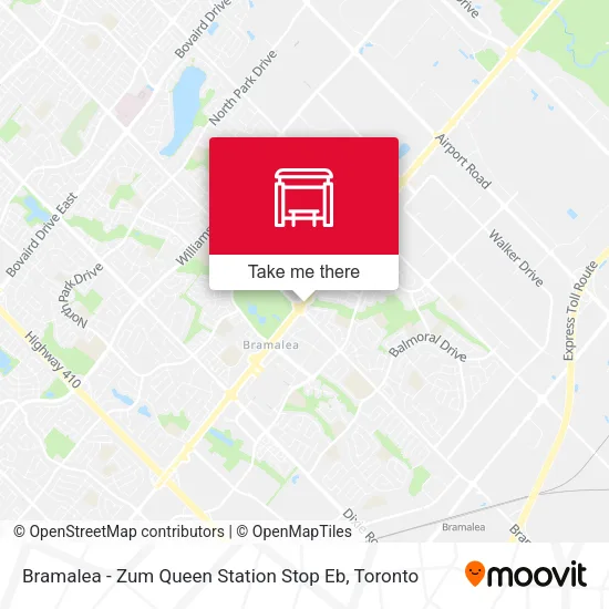 Bramalea - Zum Queen Station Stop Eb map
