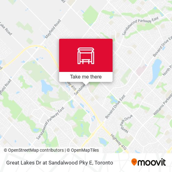 Great Lakes Dr at Sandalwood Pky E map