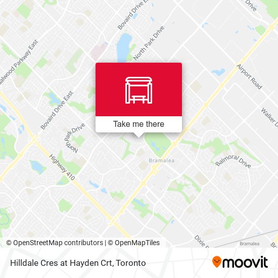 Hilldale Cres at Hayden Crt plan