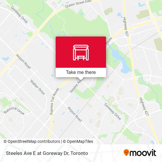 Steeles Ave E at Goreway Dr map