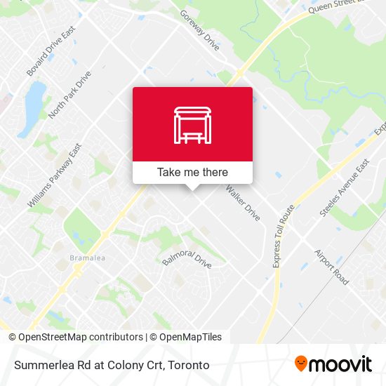 Summerlea Rd at Colony Crt map
