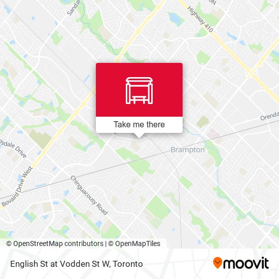English St at Vodden St W map