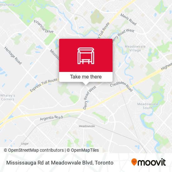 Mississauga Rd at Meadowvale Blvd plan