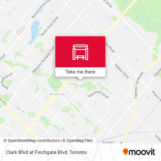 Clark Blvd at Finchgate Blvd map