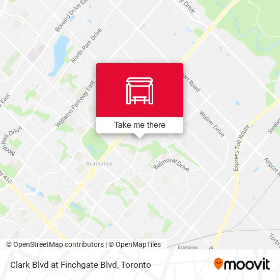 Clark Blvd at Finchgate Blvd map