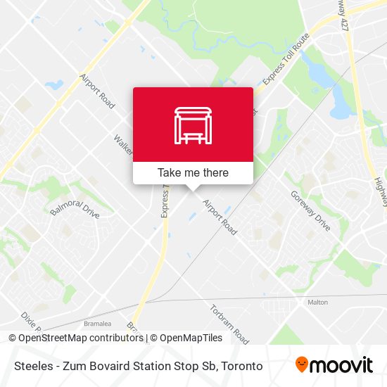 Steeles - Zum Bovaird Station Stop Sb plan