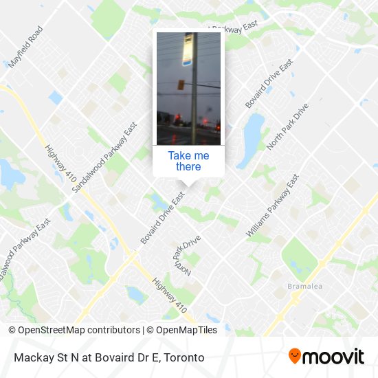 Mackay St N at Bovaird Dr E map