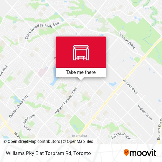 Williams Pky E at Torbram Rd map