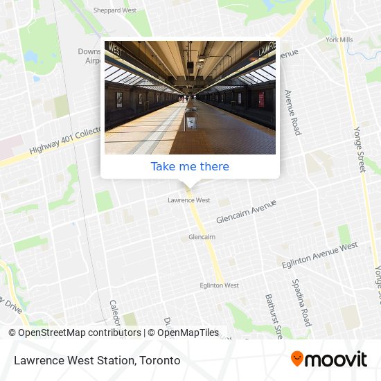 Lawrence West Station map