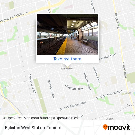 Eglinton West Station map