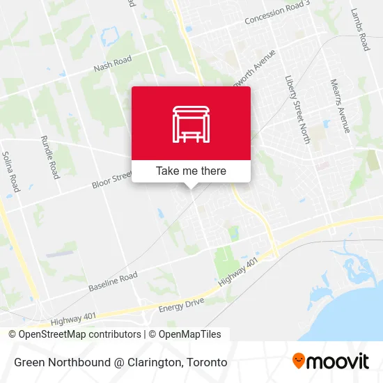 Green Northbound @ Clarington map