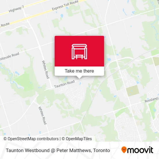 Taunton Westbound @ Peter Matthews map