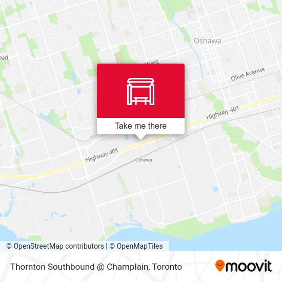 Thornton Southbound  @ Champlain map