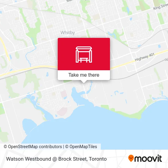 Watson Westbound @ Brock Street map