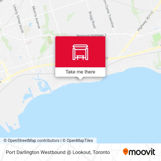 Port Darlington Westbound @ Lookout map