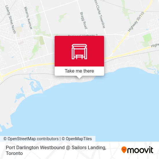 Port Darlington Westbound @ Sailors Landing map