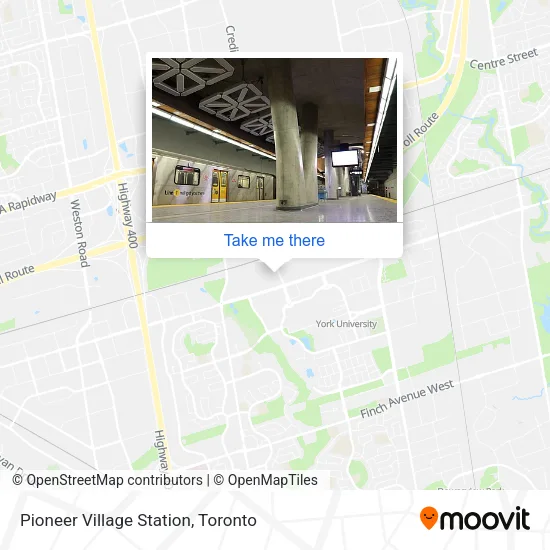 Pioneer Village Station map