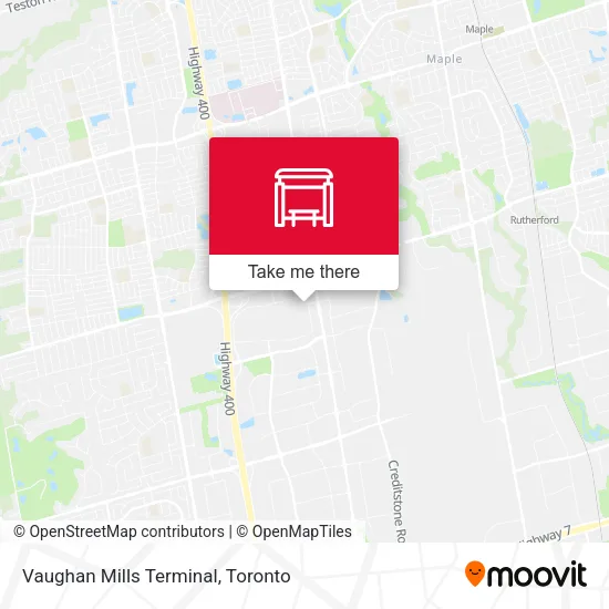 Vaughan Mills Terminal map