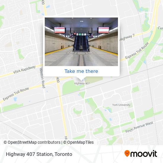 Highway 407 Station map