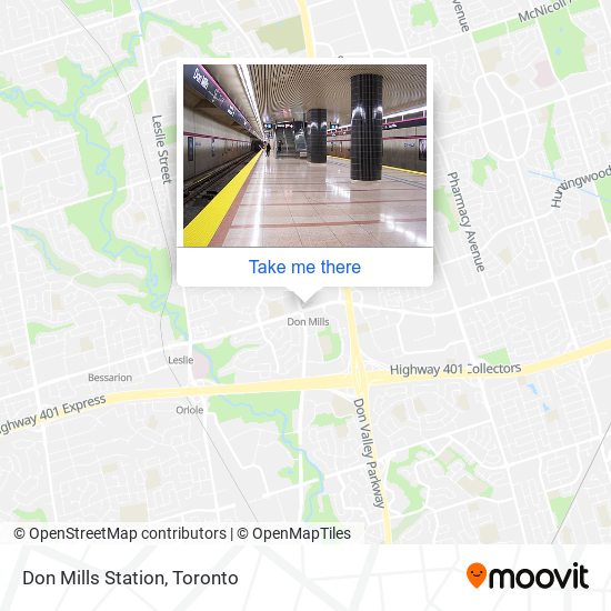 Don Mills Station map