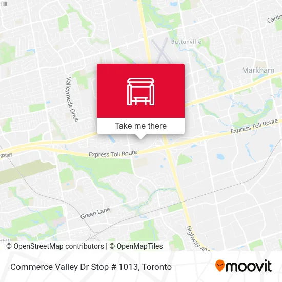 Commerce Valley Dr Stop # 1013 map