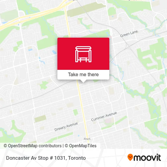 Doncaster Av Stop # 1031 map