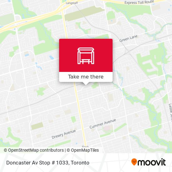 Doncaster Av Stop # 1033 map