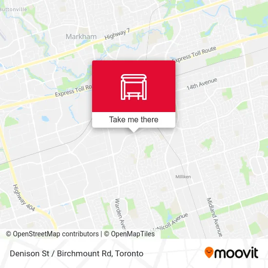 Denison St / Birchmount Rd map