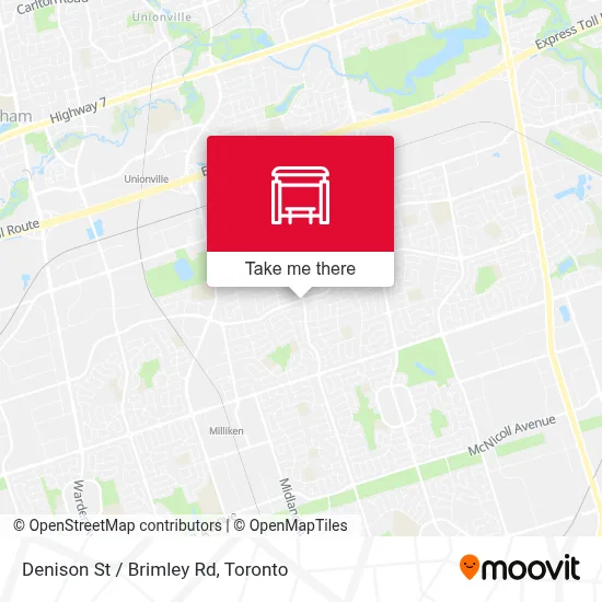 Denison St / Brimley Rd map
