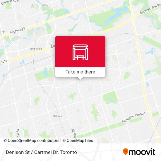 Denison St / Cartmel Dr map