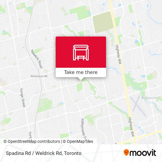 Spadina Rd / Weldrick Rd map