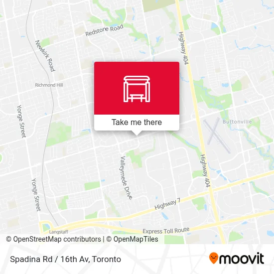 Spadina Rd / 16th Av map