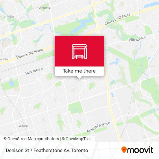 Denison St / Featherstone Av map