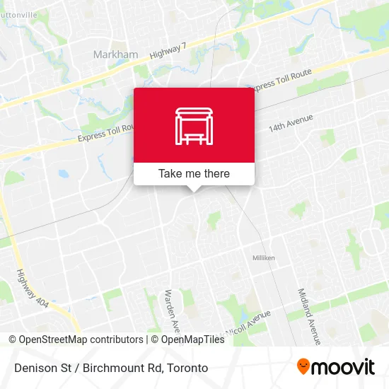 Denison St / Birchmount Rd map