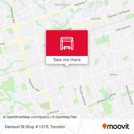 Denison St Stop # 1315 plan